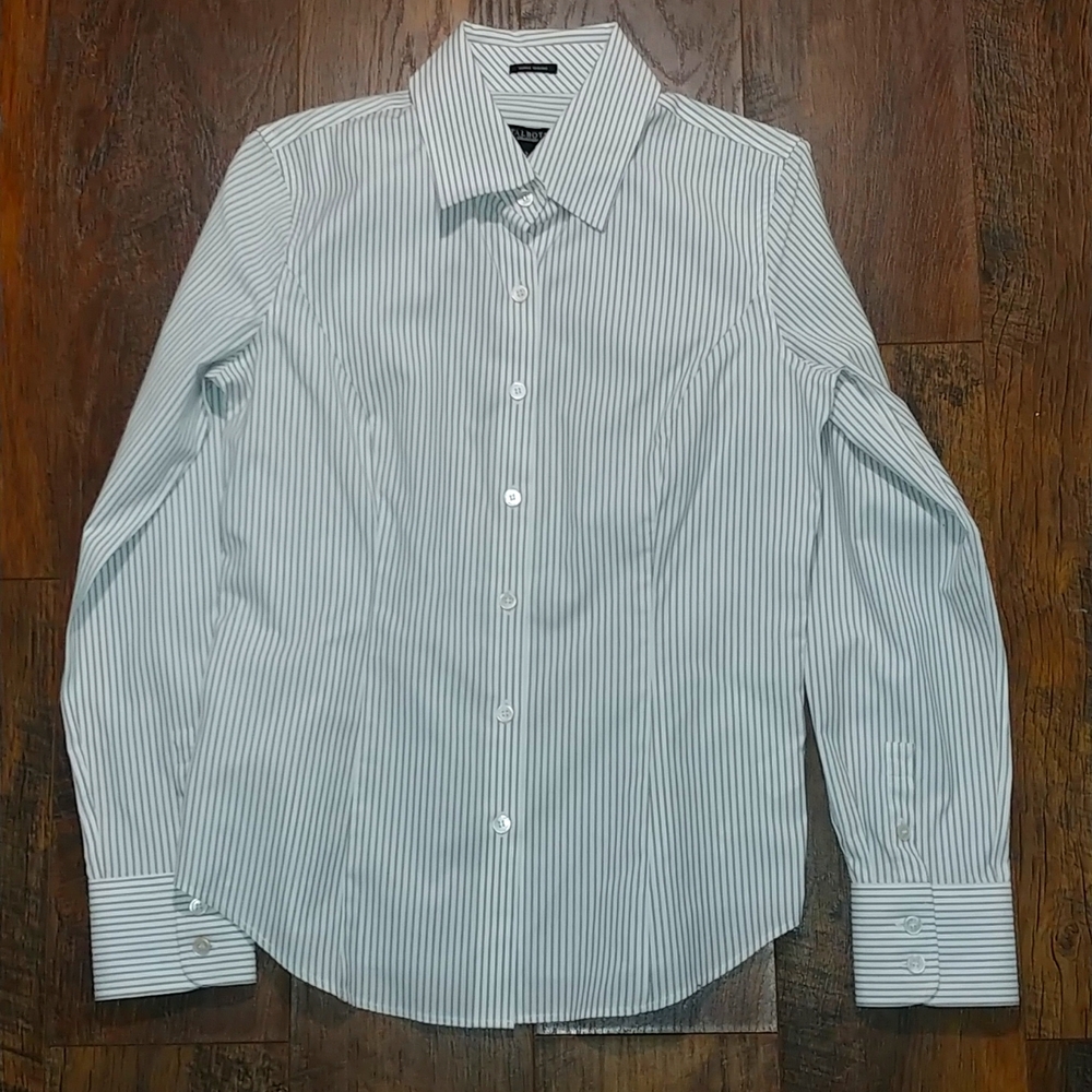 Talbot's Stripe Shirt, Color-Multicolor, Size- 2